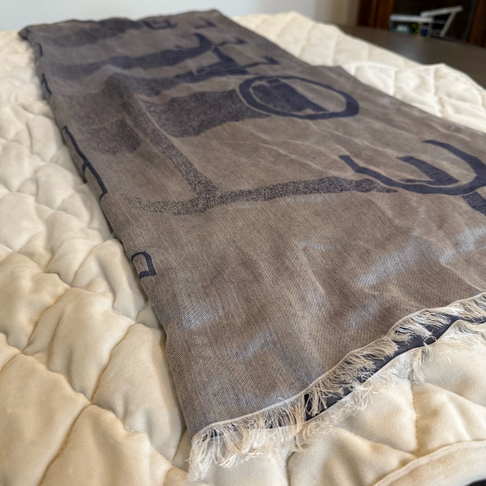 Armani Collezioni Blue and Gray Scarf